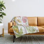 Summertime Flowers Throw Blanket Gallery Image 1