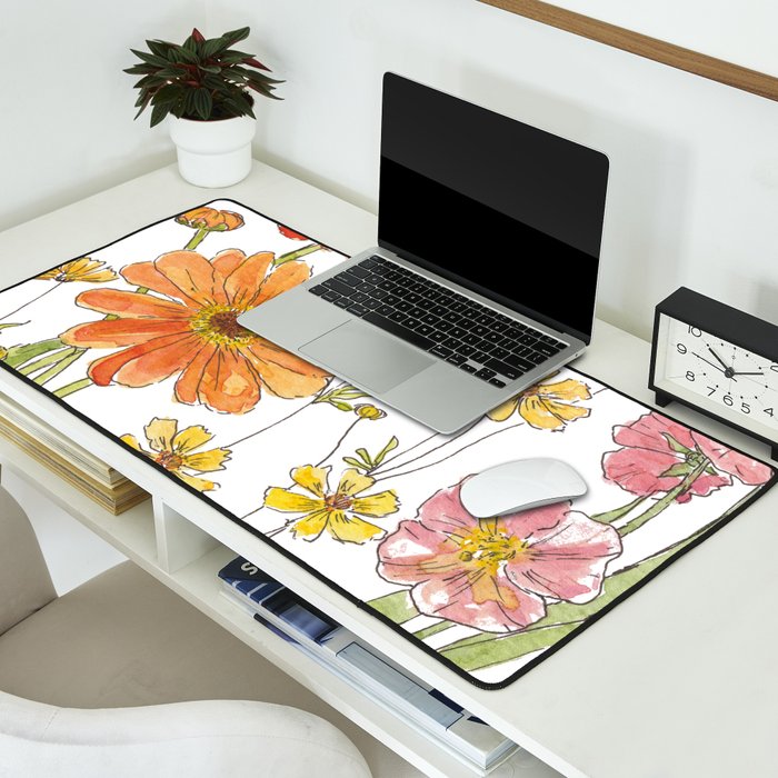 Summertime Flowers Desk Mat Gallery Image 2