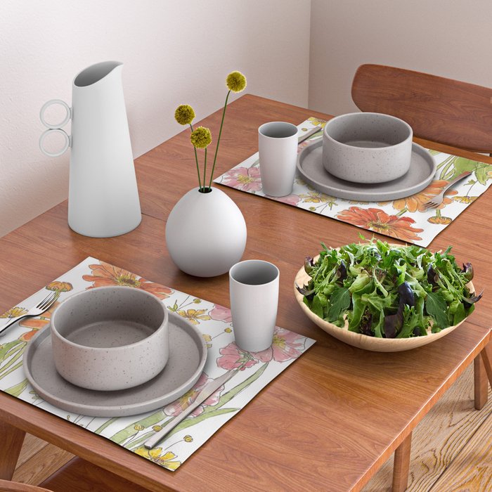 Summertime Flowers Placemat Gallery Image 2