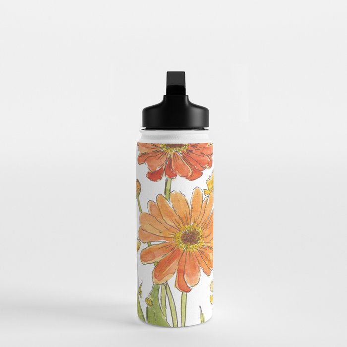 Summertime Flowers Water Bottle Gallery Image 3