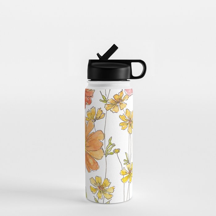 Summertime Flowers Water Bottle Gallery Image 1