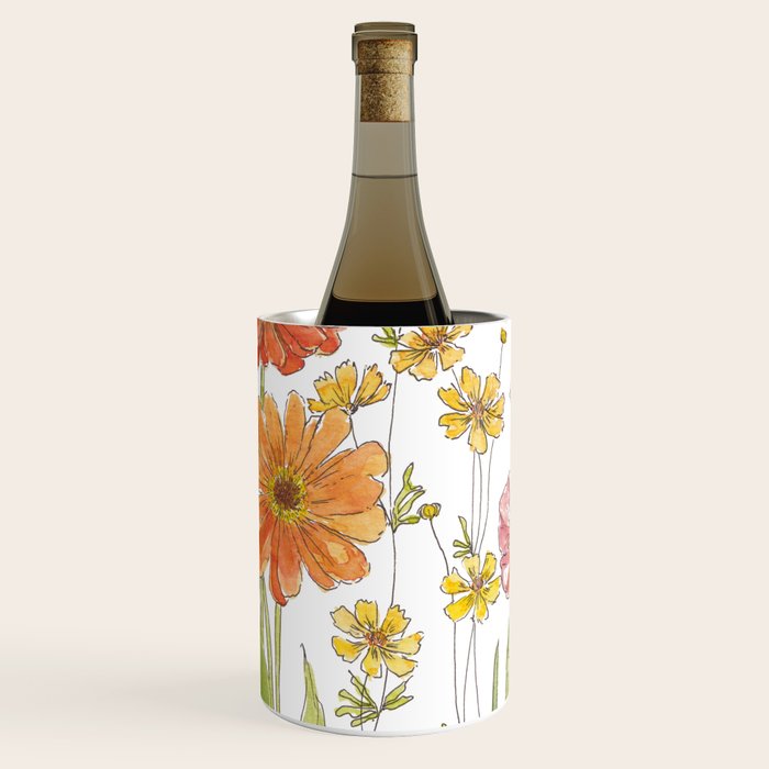 Summertime Flowers Wine Chiller Gallery Image 1