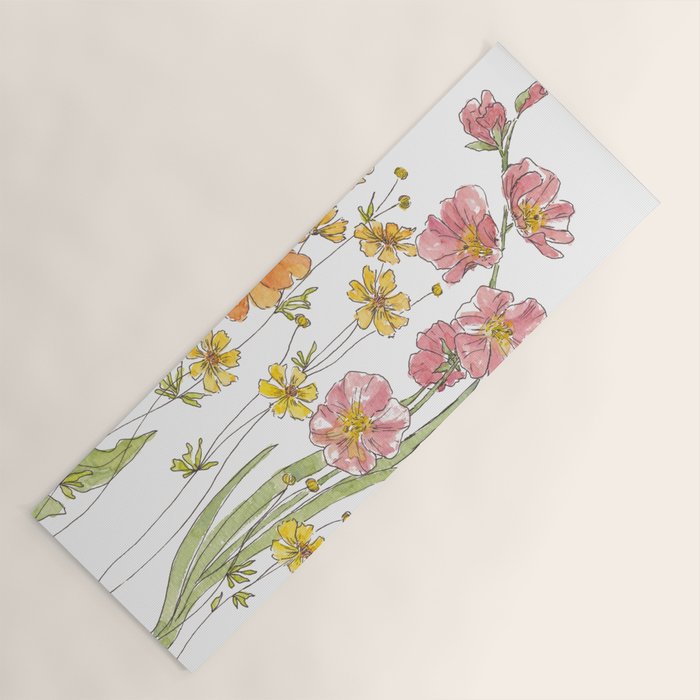 Summertime Flowers Yoga Mat Gallery Image 1
