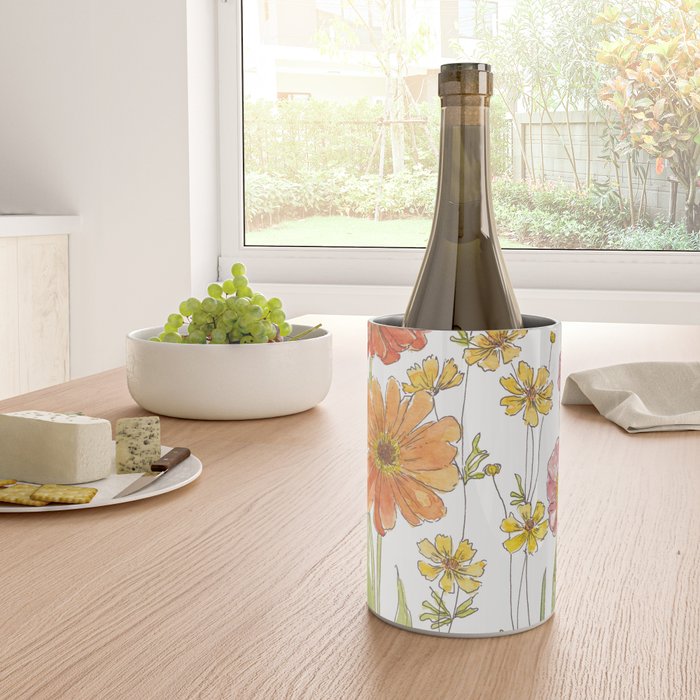 Summertime Flowers Wine Chiller Gallery Image 4