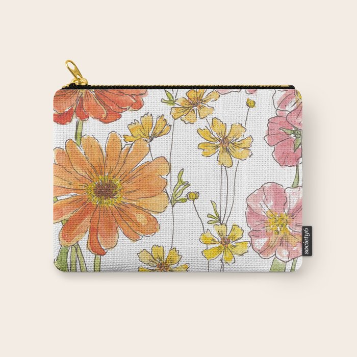 Summertime Flowers Carry All Pouch Gallery Image 1