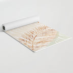 My blush and copper abstract Aloha Tropical Jungle Palm Garden Yoga Mat Gallery Image 2
