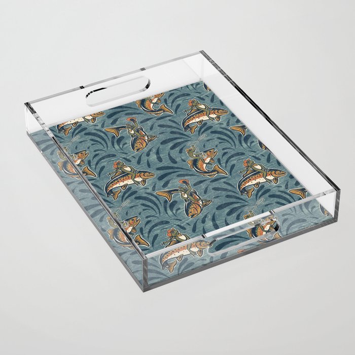 Rodeo Frogs - Blue Acrylic Tray Gallery Image 1