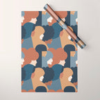 Girl Power portrait - we persist - Earthy #girlpower Wrapping Paper Gallery Image 1