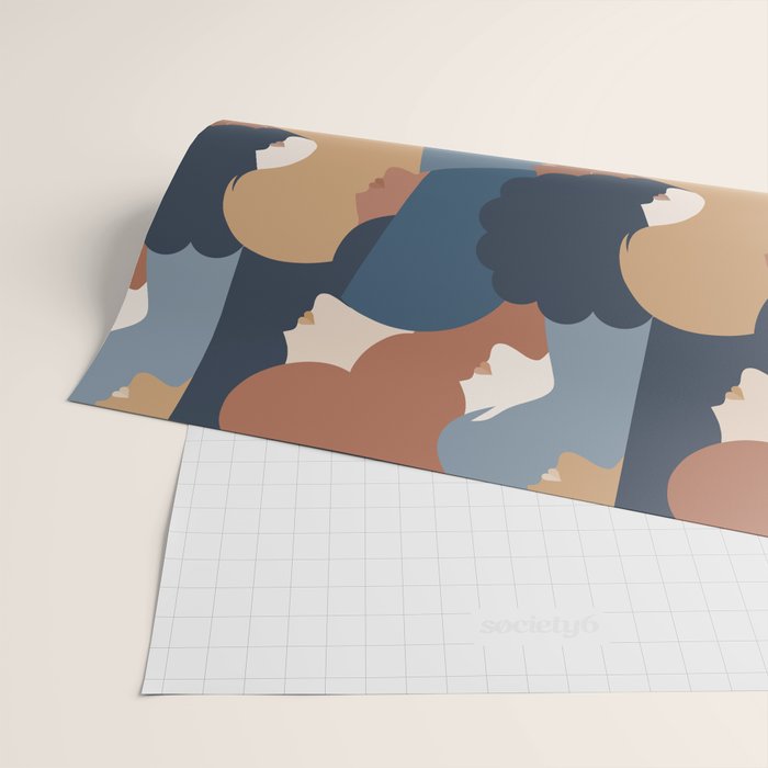 Girl Power portrait - we persist - Earthy #girlpower Wrapping Paper Gallery Image 2