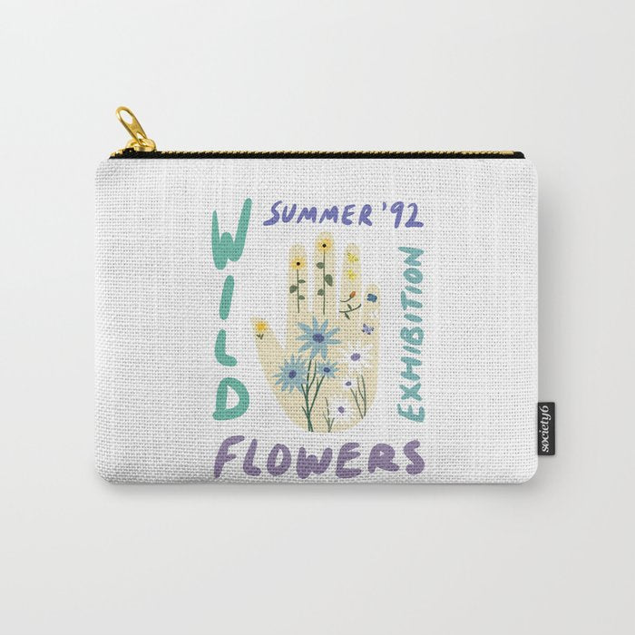 90s Wild Flowers Exhibition Poster Carry All Pouch Gallery Image 1