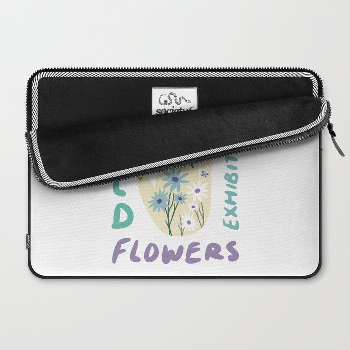 90s Wild Flowers Exhibition Poster Laptop Sleeve Gallery Image 2