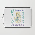 90s Wild Flowers Exhibition Poster Laptop Sleeve Gallery Image 1