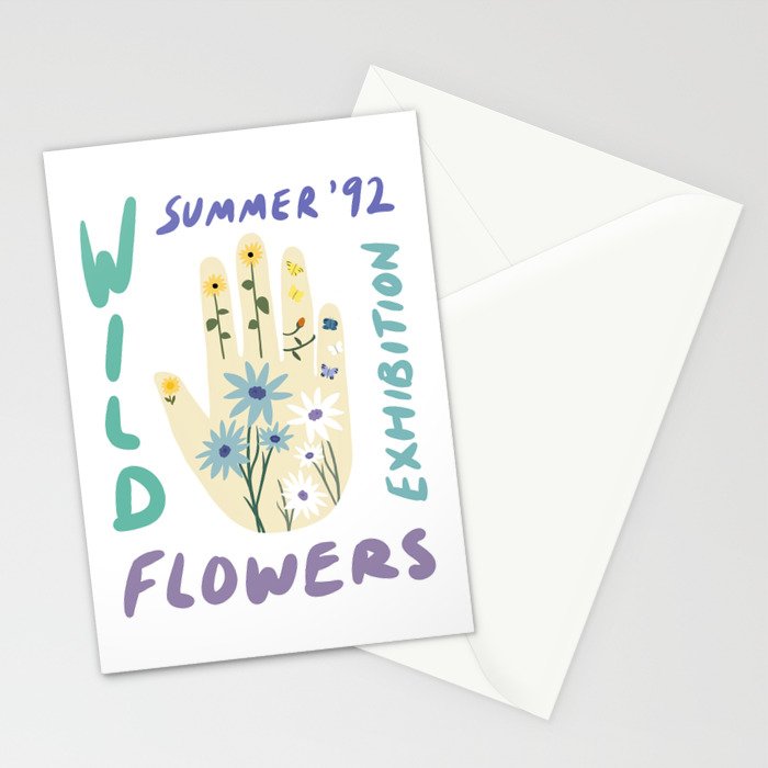 90s Wild Flowers Exhibition Poster Stationery Card Gallery Image 2