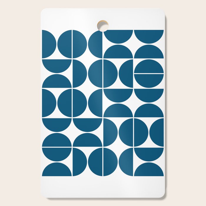 Mid Century Modern Geometric 04 Blue Cutting Board Gallery Image 1