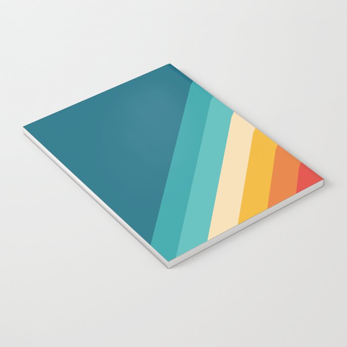 Classic 70s Vintage Style Retro Summer Vibes Stripes - Feruda Notebook Gallery Image 3
