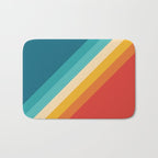 Classic 70s Vintage Style Retro Summer Vibes Stripes - Feruda Bath Mat Gallery Image 1