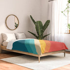 Classic 70s Vintage Style Retro Summer Vibes Stripes - Feruda Comforter Gallery Image 2
