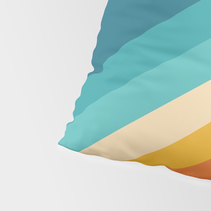 Classic 70s Vintage Style Retro Summer Vibes Stripes - Feruda Pillow Sham Gallery Image 4