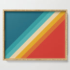 Classic 70s Vintage Style Retro Summer Vibes Stripes - Feruda Serving Tray Gallery Image 1