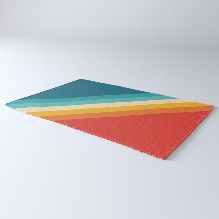 Classic 70s Vintage Style Retro Summer Vibes Stripes - Feruda Rug Gallery Image 3