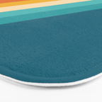 Classic 70s Vintage Style Retro Summer Vibes Stripes - Feruda Bath Mat Gallery Image 3