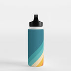 Classic 70s Vintage Style Retro Summer Vibes Stripes - Feruda Water Bottle Gallery Image 3
