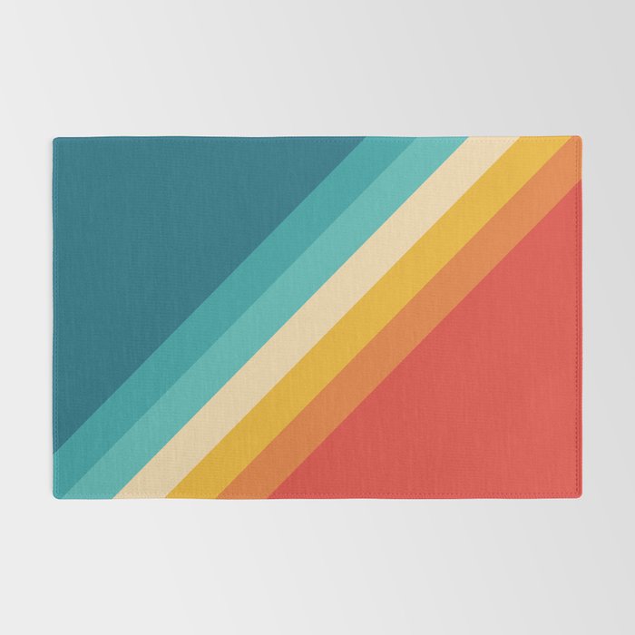 Classic 70s Vintage Style Retro Summer Vibes Stripes - Feruda Rug Gallery Image 2