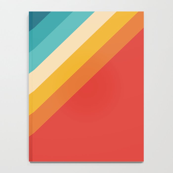 Classic 70s Vintage Style Retro Summer Vibes Stripes - Feruda Notebook Gallery Image 4