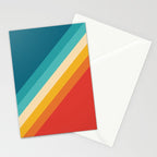 Classic 70s Vintage Style Retro Summer Vibes Stripes - Feruda Stationery Card Gallery Image 2