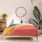 Classic 70s Vintage Style Retro Summer Vibes Stripes - Feruda Comforter Gallery Image 3
