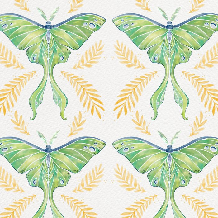 Watercolor Luna Moth Coffee Mug Gallery Image 2