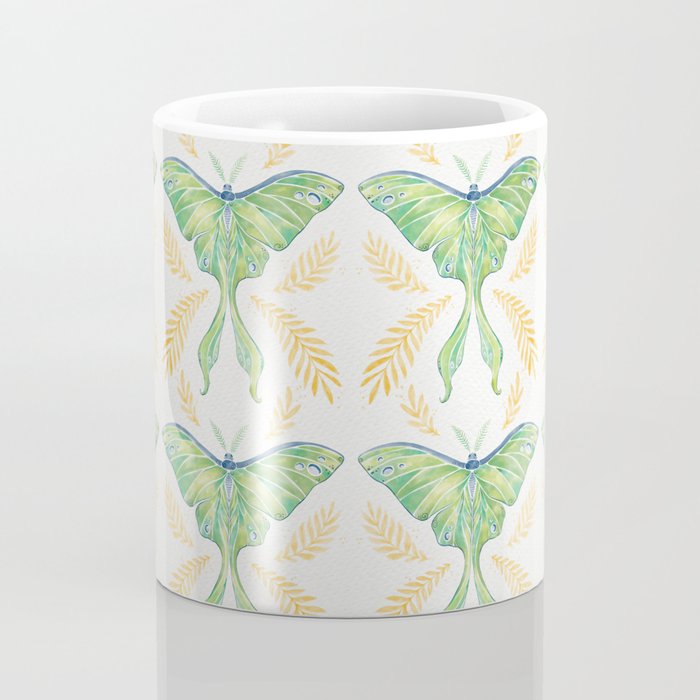 Watercolor Luna Moth Coffee Mug Gallery Image 4