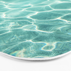 Water Abstract Photography, Teal Ocean, Turquoise Sea, Water Ripple Seascape Bath Mat Gallery Image 3