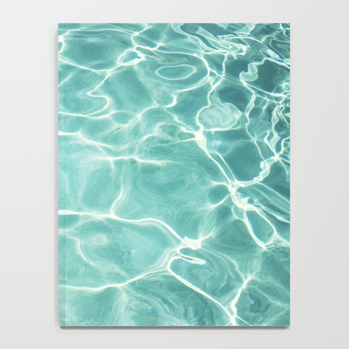 Water Abstract Photography, Teal Ocean, Turquoise Sea, Water Ripple Seascape Notebook Gallery Image 4