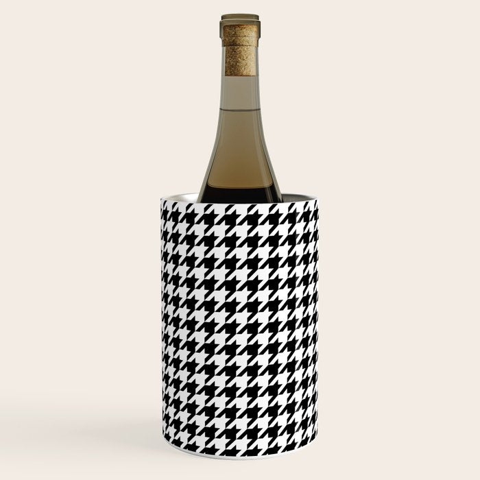 Monochrome Black & White Houndstooth Wine Chiller Gallery Image 3