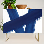 Indigo Abstract Brush Strokes | No. 4 Credenza Gallery Image 1