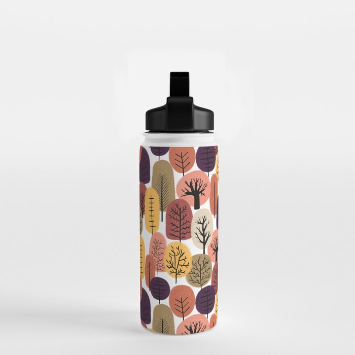 Autumn Trees Pattern Water Bottle Gallery Image 2