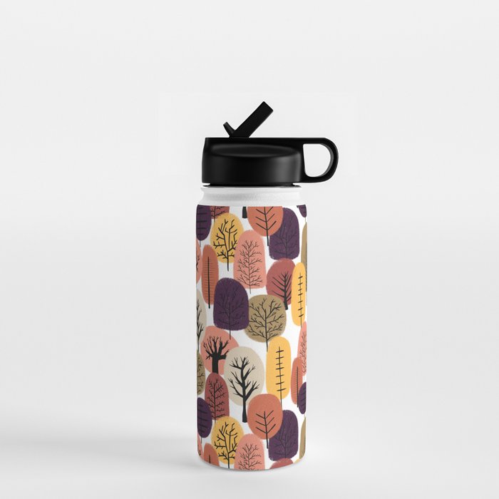 Autumn Trees Pattern Water Bottle Gallery Image 1