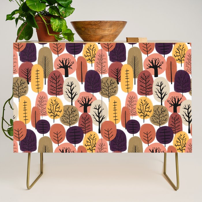 Autumn Trees Pattern Credenza Gallery Image 1