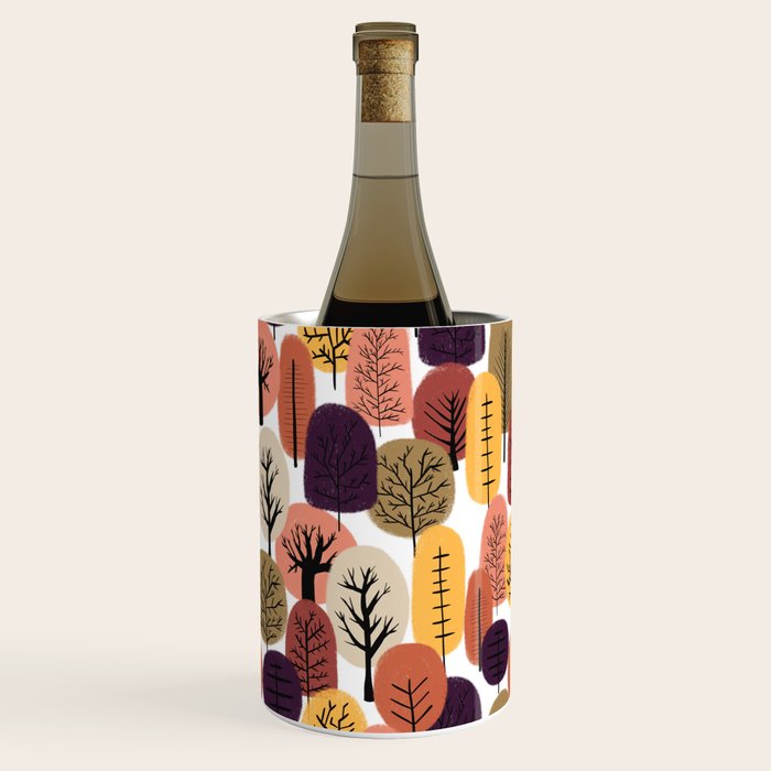 Autumn Trees Pattern Wine Chiller Gallery Image 1