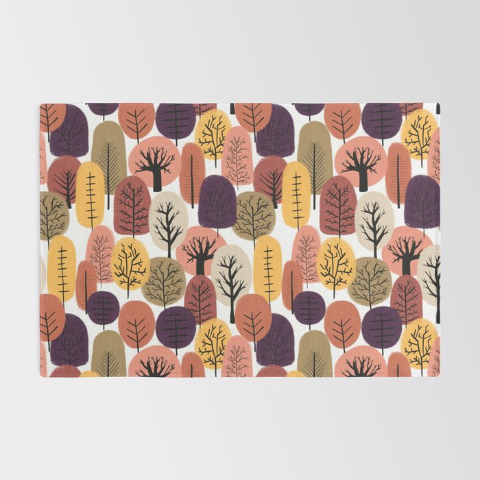 Autumn Trees Pattern Rug Gallery Image 2