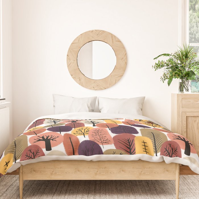 Autumn Trees Pattern Duvet Cover Gallery Image 3