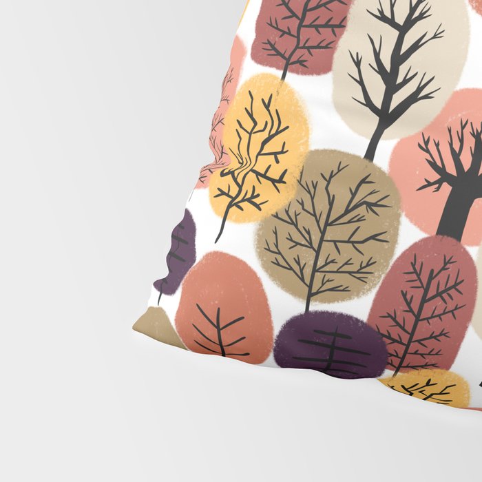 Autumn Trees Pattern Pillow Sham Gallery Image 4