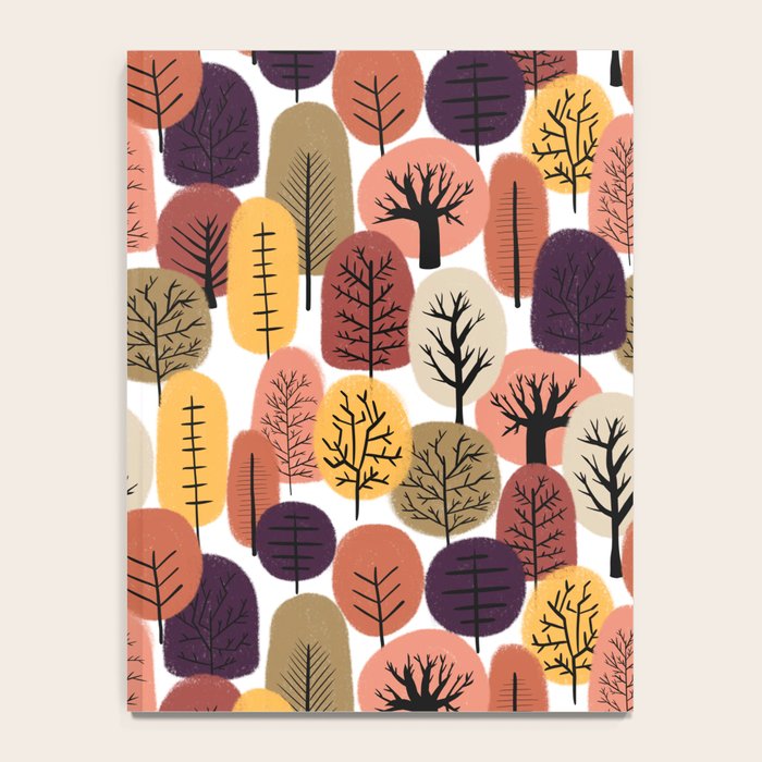 Autumn Trees Pattern Notebook Gallery Image 4