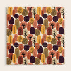 Autumn Trees Pattern Wood Wall Art Gallery Image 1