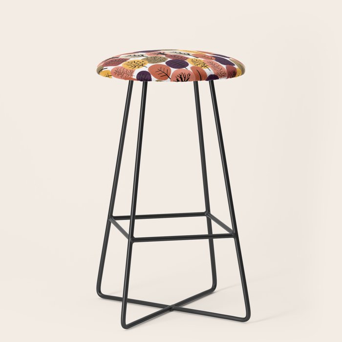 Autumn Trees Pattern Stool Gallery Image 1