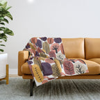 Autumn Trees Pattern Throw Blanket Gallery Image 1