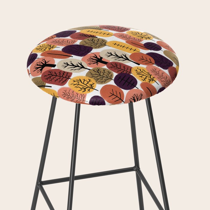 Autumn Trees Pattern Stool Gallery Image 2