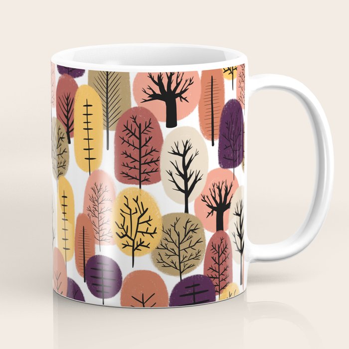 Autumn Trees Pattern Coffee Mug Gallery Image 1
