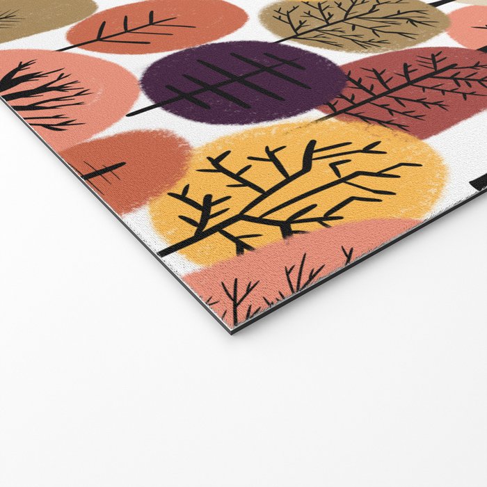 Autumn Trees Pattern Welcome Mat Gallery Image 2